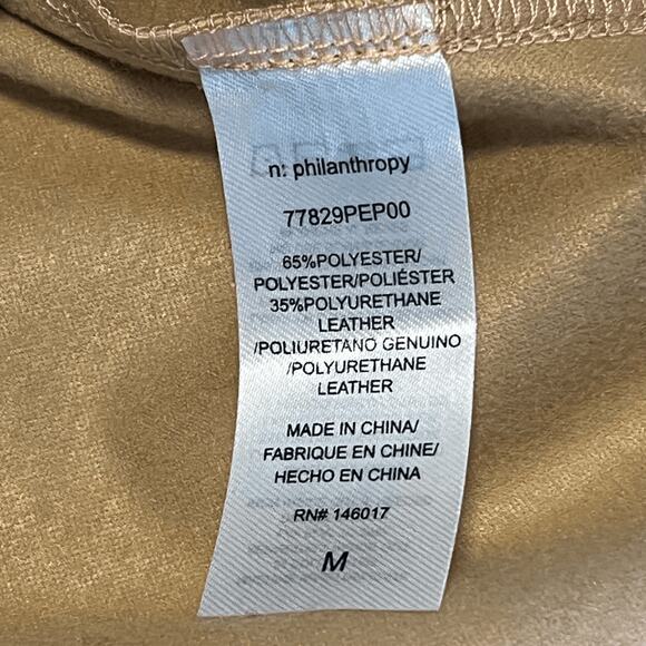 NWT n:PHILANTHROPY Nuevo Vegan Leather Sleeveless Mini Dress in Camel Sz M - Picture 11 of 11